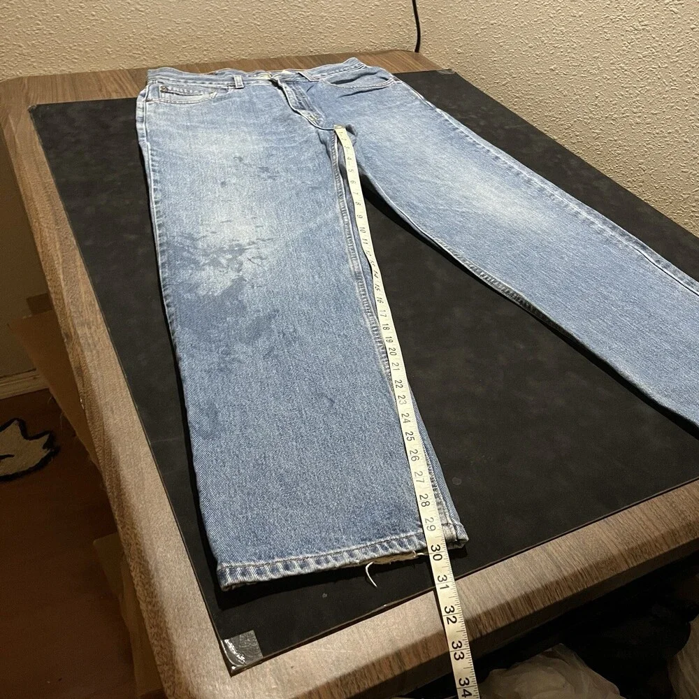 Vintage Levis USA Distressed Jeans 33x30 Levi Loose Fit Baggy Wide Leg 505 901